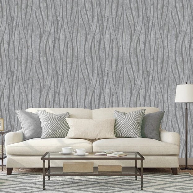 w210003d Fabulous horizontal metallic wave in grey.