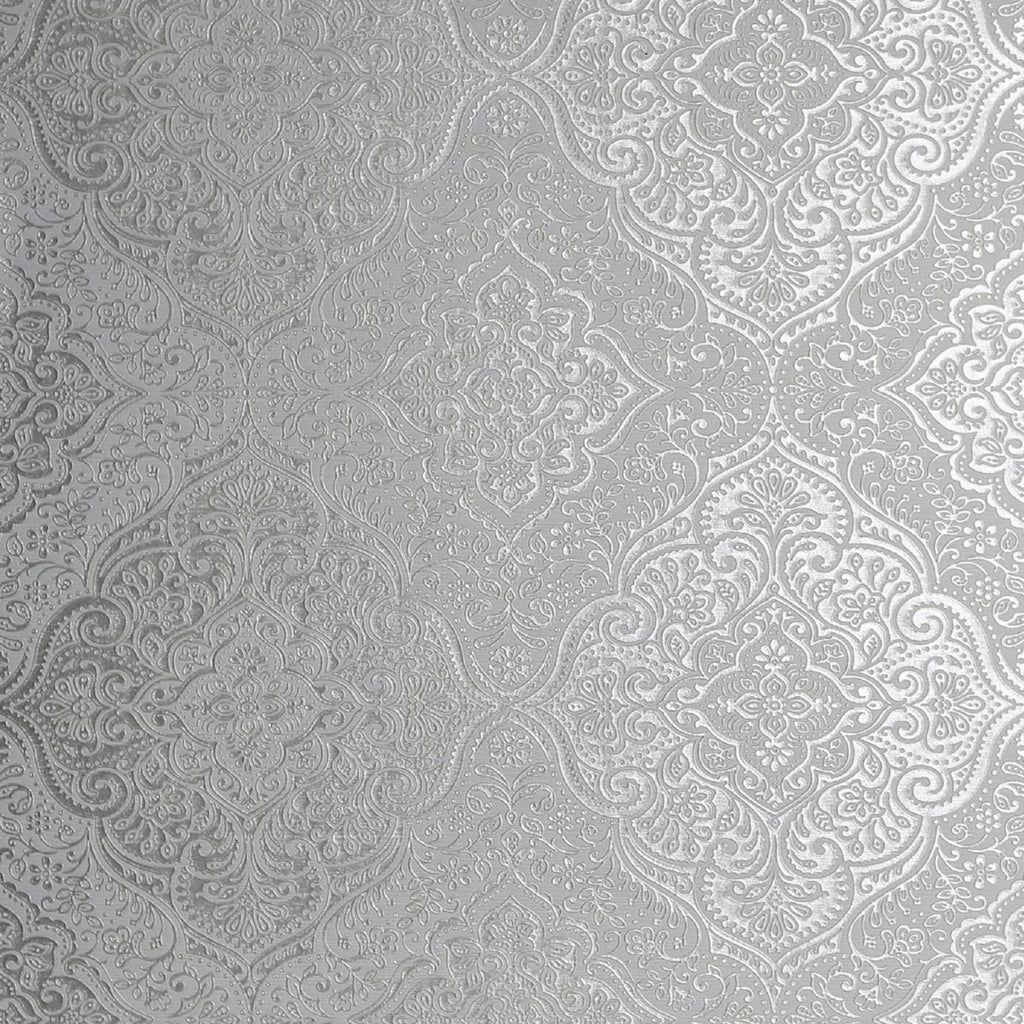 vh29500701a Stunning silver metallic damask design on heavy weight paste the wall vinyl.