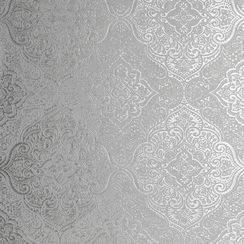 vh29500701a Stunning silver metallic damask design on heavy weight paste the wall vinyl.