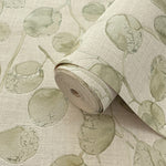 vh3655419h Fabulous flowing eucalyptus leaf motif in sage green. Supreme quality heavy weight vinyl.