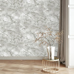 vh40000310r Beautiful delicate marble effect vinyl in soft grey and silver tones. Supreme quality heavy weight vinyl.