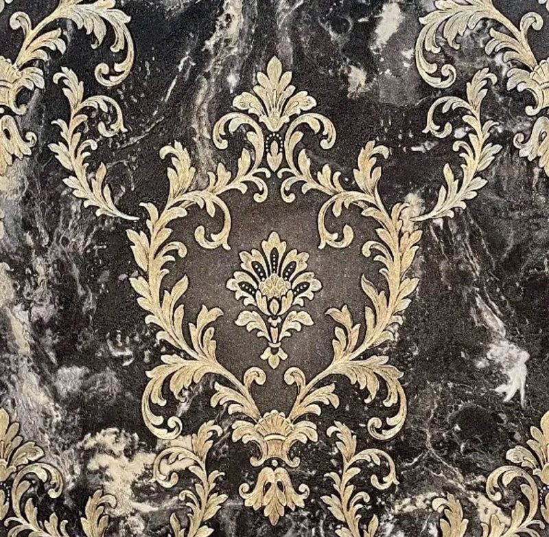 vh53400382r Beautiful and luxurious classic damask design on a beautiful deep engraved marble background. Supreme quality heavy weight Italian vinyl.