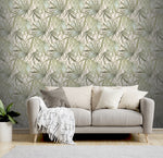 Copy of vh53900073r Beautiful deep engraved tropical paradise design with gorgeous leaves, flowers and birds in gorgeous grey tones. Heavy weight Italian textured vinyl. Supreme quality