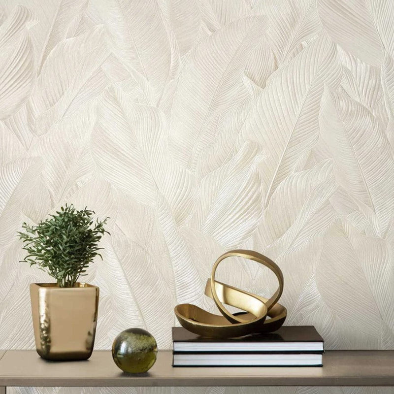 vhm9522686r Gorgeous flowing overlapping leaf motif in gorgeous stone tones. Heavy weight vinyl. Supreme quality.