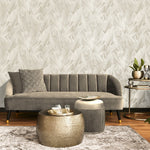 vhm9522686r Gorgeous flowing overlapping leaf motif in gorgeous stone tones. Heavy weight vinyl. Supreme quality.