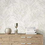 vhm9522693r Beautiful elegant and delicate flowing feather design in warm ivory. Supreme quality. Heavy weight vinyl.