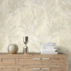 vhm9522695r Beautiful elegant and delicate flowing feather design in warm cream tones. Supreme quality. Heavy weight vinyl.