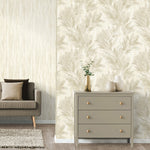 vhm9522695r Beautiful elegant and delicate flowing feather design in warm cream tones. Supreme quality. Heavy weight vinyl.