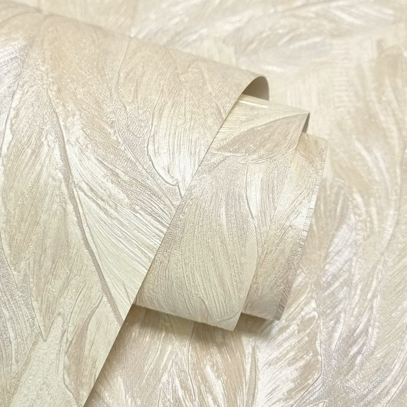 vhm9522695r Beautiful elegant and delicate flowing feather design in warm cream tones. Supreme quality. Heavy weight vinyl.