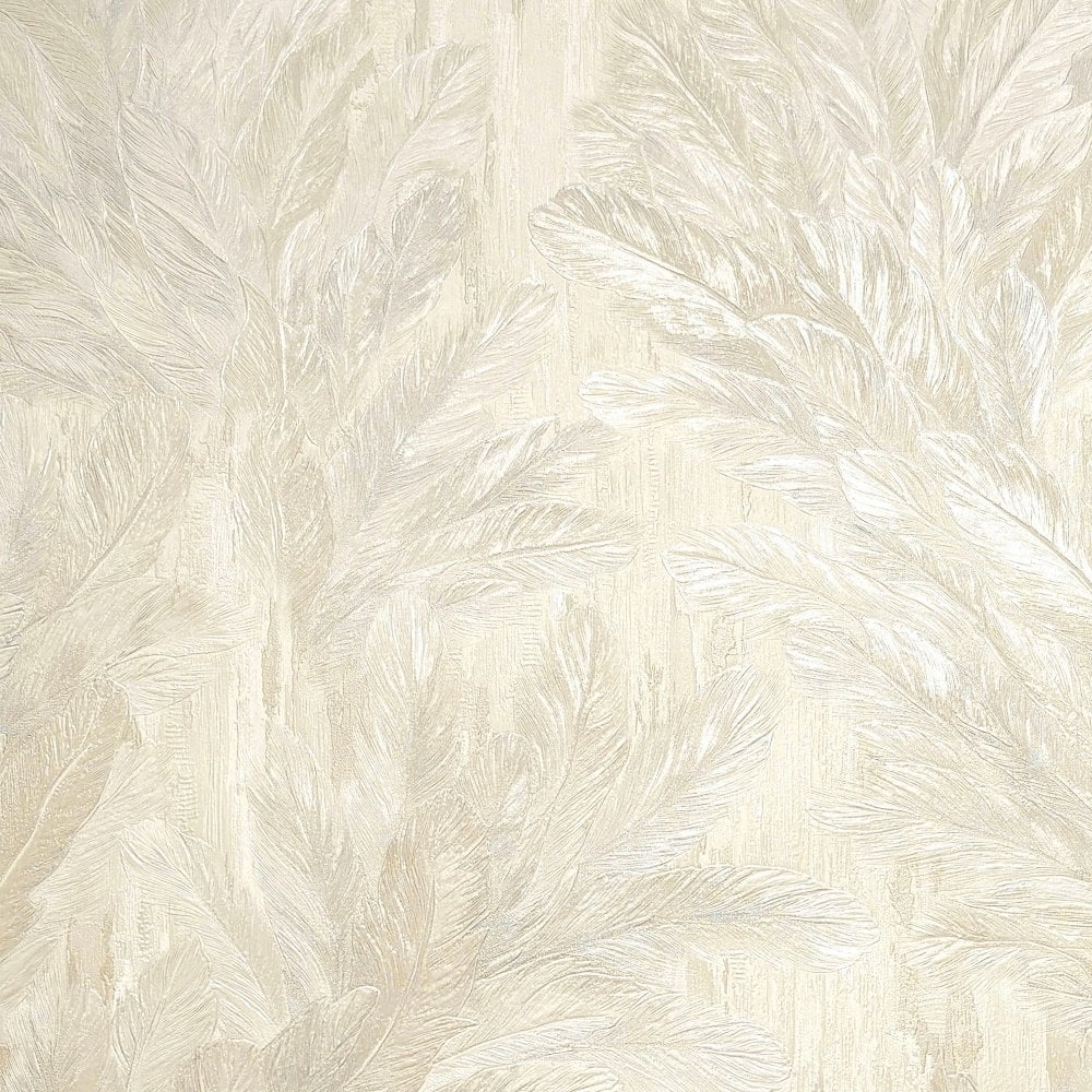 vhm9522695r Beautiful elegant and delicate flowing feather design in warm cream tones. Supreme quality. Heavy weight vinyl.