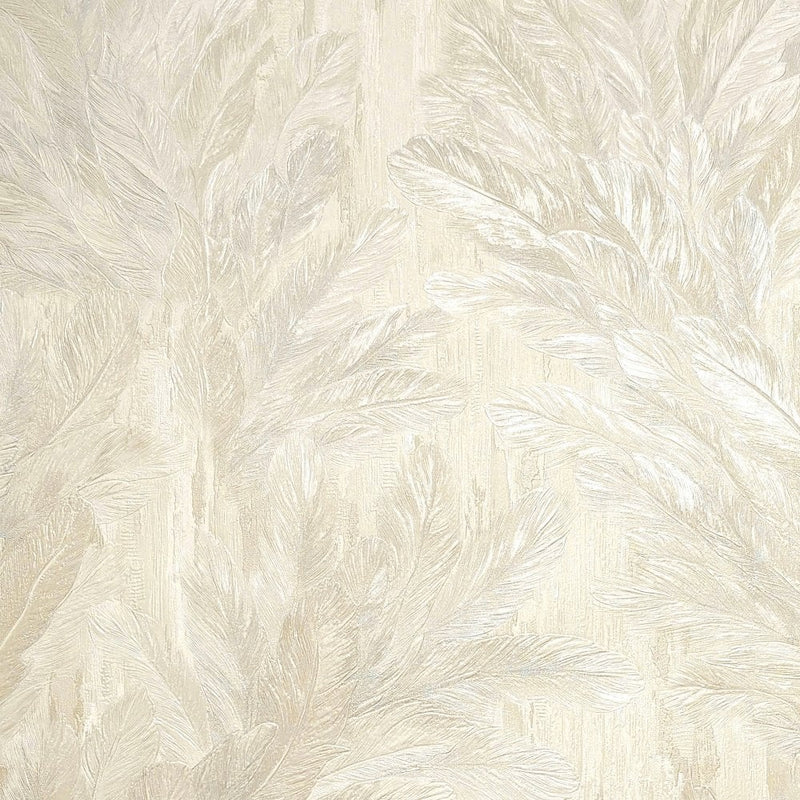 vhm9522695r Beautiful elegant and delicate flowing feather design in warm cream tones. Supreme quality. Heavy weight vinyl.