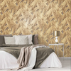 vhm9566687r Gorgeous flowing overlapping leaf motif in gorgeous bronze and dark taupe tones. Heavy weight vinyl. Supreme quality.