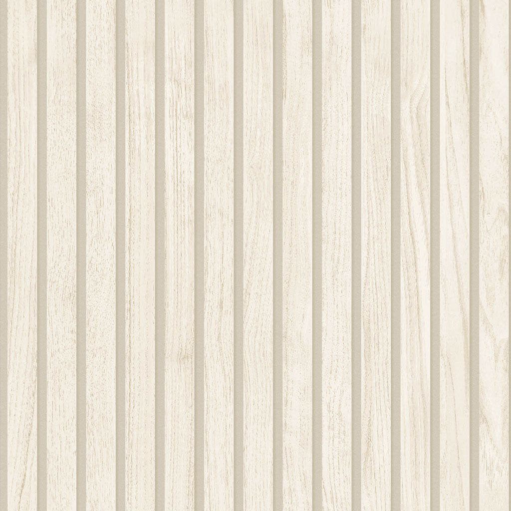 w112259b Gorgeous '3D effect' narrow wooden slats in beautiful cream tones. This design can be hung vertically or horizontally.