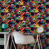 w1375580h Funky football wallpaper with a cool vibrant multicoloured galaxy background.