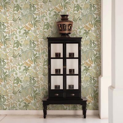 w1385550h Beautiful exotic fruit motif in gorgeous green, orange and cream tones.