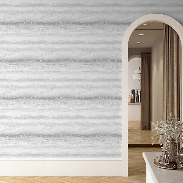 w18900501m Beautiful vertical marble design in grey and silver.