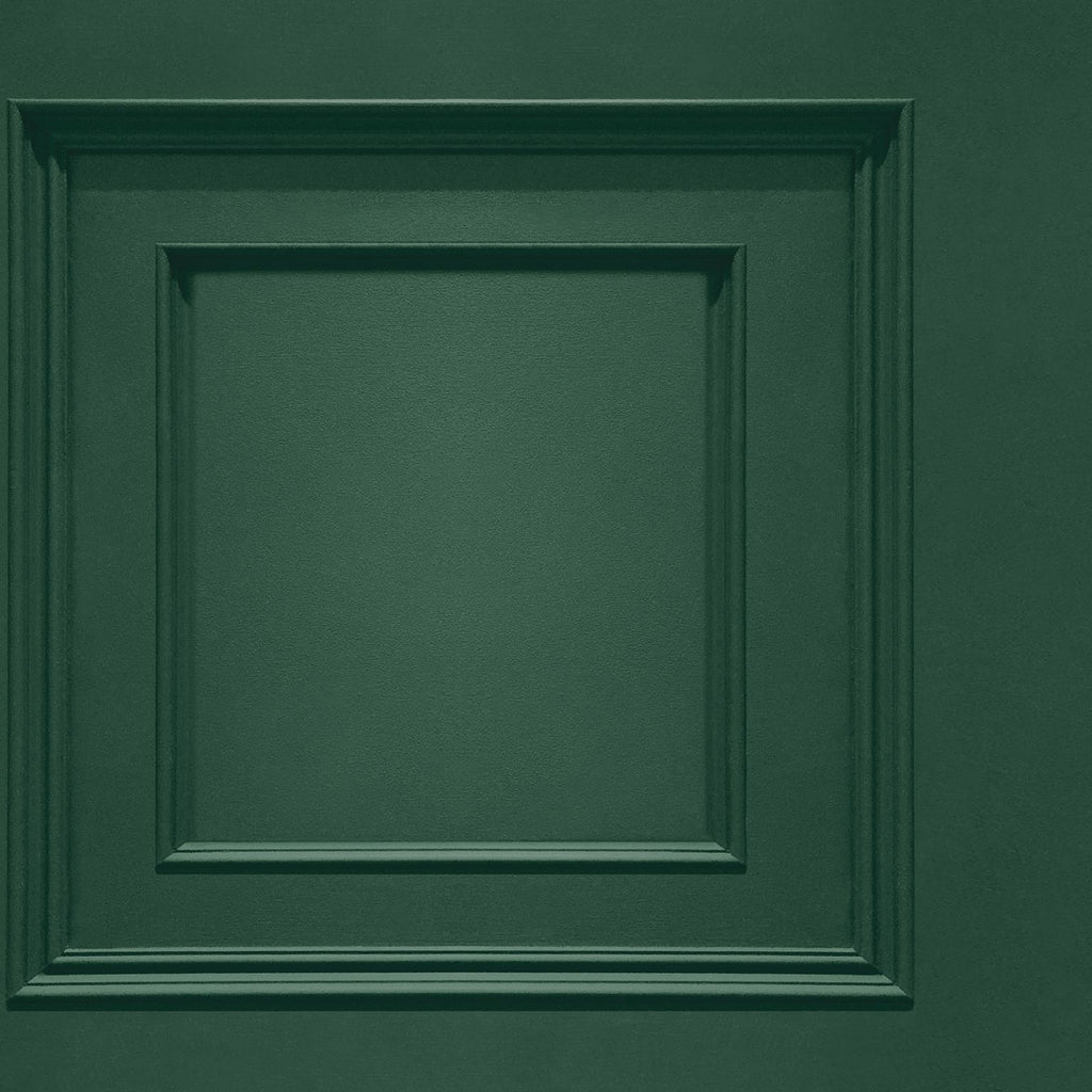 w845590b Gorgeous deep green panel effect wallpaper.