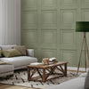 w845594b Gorgeous sage green panel effect wallpaper.