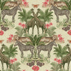 wa4955303g Gorgeous tropical animal kingdom wallpaper with gorgeous pink and green tones.
