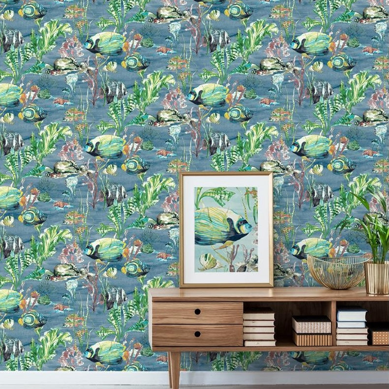 wa6137702g Gorgeous 'under the sea' fish wallpaper.