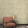 wa6866902g Gorgeous scrolling leaf pattern in gold.