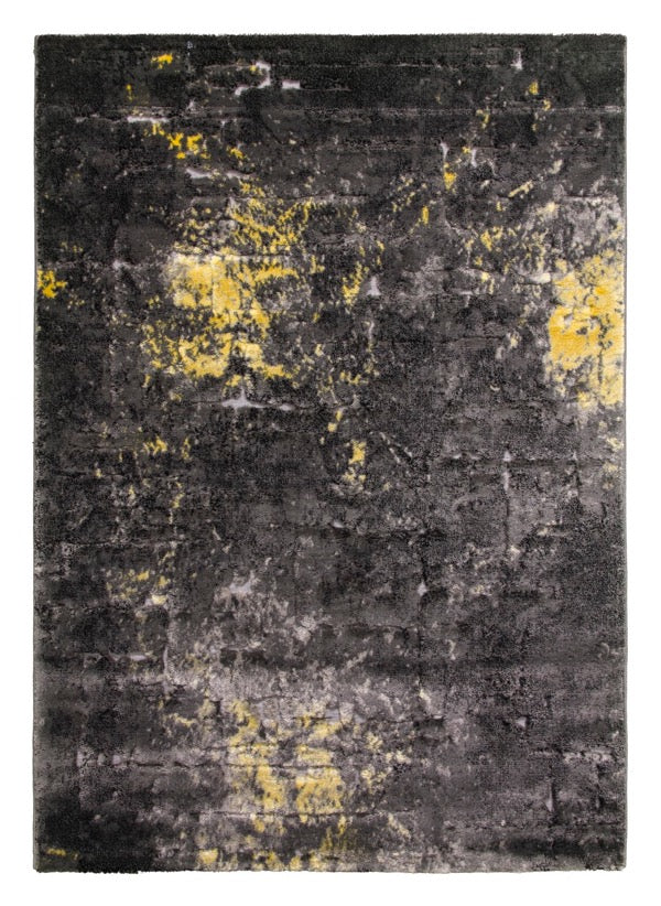 Abstract Mirage Dark Grey Yellow Fabulous abstract and modern design in dark grey and yellow.