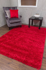 Dreamy Red Beautiful red shaggy rug.