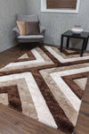 Lux Cascades Beige Luxurious 3D shaggy, hand-carved cascading striped finish.