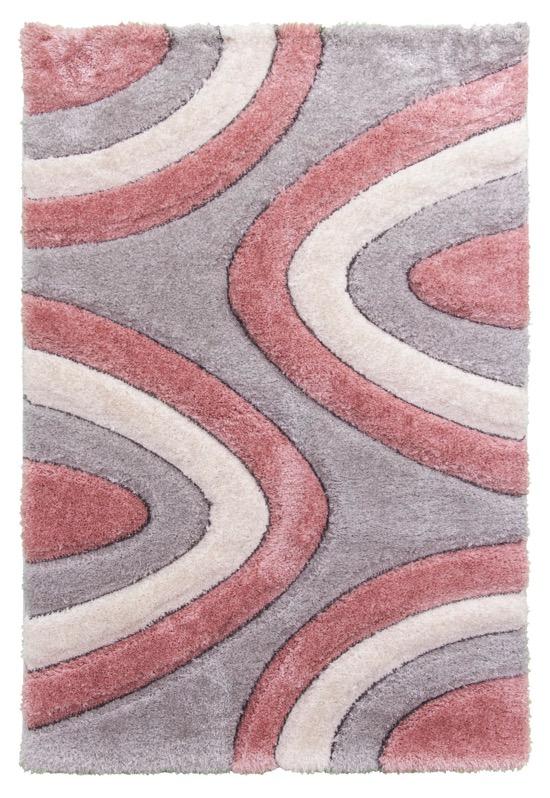 Lux Ripple Multi Pink Stylish 3D hand-carved ripple finish in pink, grey and cream.