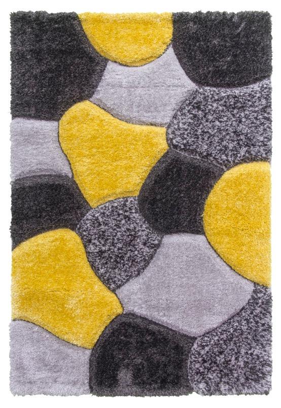 Lux Stone Multi Yellow Luxurious 3D shaggy, hand-carved stones in multi-yellow.