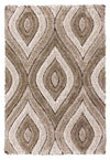 Lux Teardrops Beige Plush and shaggy hand-carved teardrops design in beige.