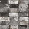 NF232024 Modern brick effect in fabulous black and grey tones. Paste the wall vinyl. Perfect for all living spaces as it's fully washable and vinyl quality.