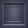 vh737787b Luxurious panel effect vinyl in navy blue with a beautiful cool silver trim. Supreme quality heavy weight Italian vinyl.
