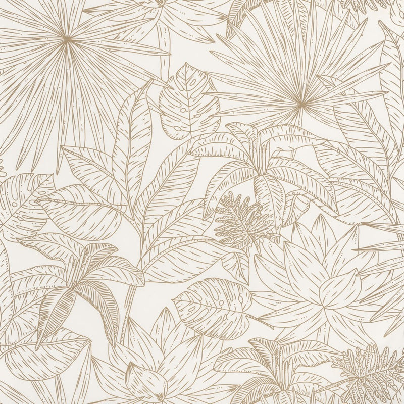 OYS101430020cd Fabulous gold leaf motif on a matt white background. Paste the wall designer wallpaper. ***PLEASE NOTE: This wallpaper is a special order product and therefore delivery will take approx. 10 working days.