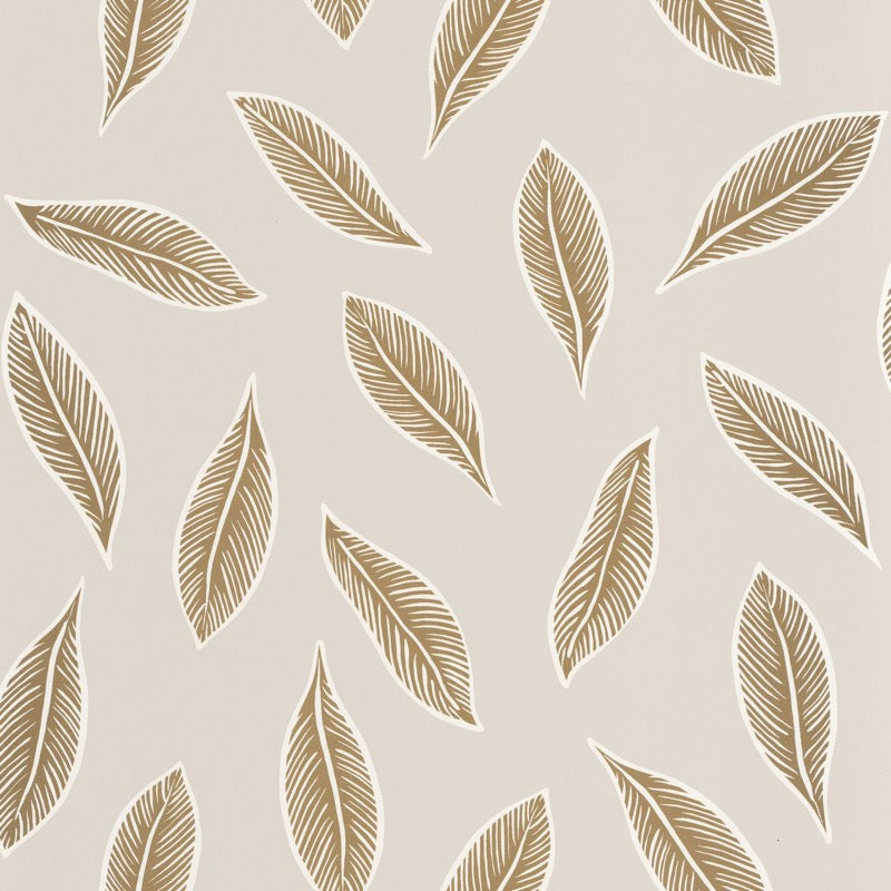 OYS101441109cd Stunning soft metallic gold leaf on a beautiful matt taupe background. Paste the wall designer wallpaper. ***PLEASE NOTE: This wallpaper is a special order product and therefore delivery will take approx. 10 working days.