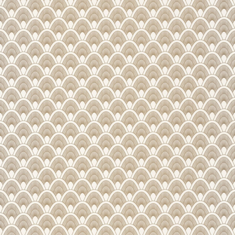 OYS101450110cd Beautiful metallic fan design with gold and white. Paste the wall designer wallpaper. ***PLEASE NOTE: This wallpaper is a special order product and therefore delivery will take approx. 10 working days.