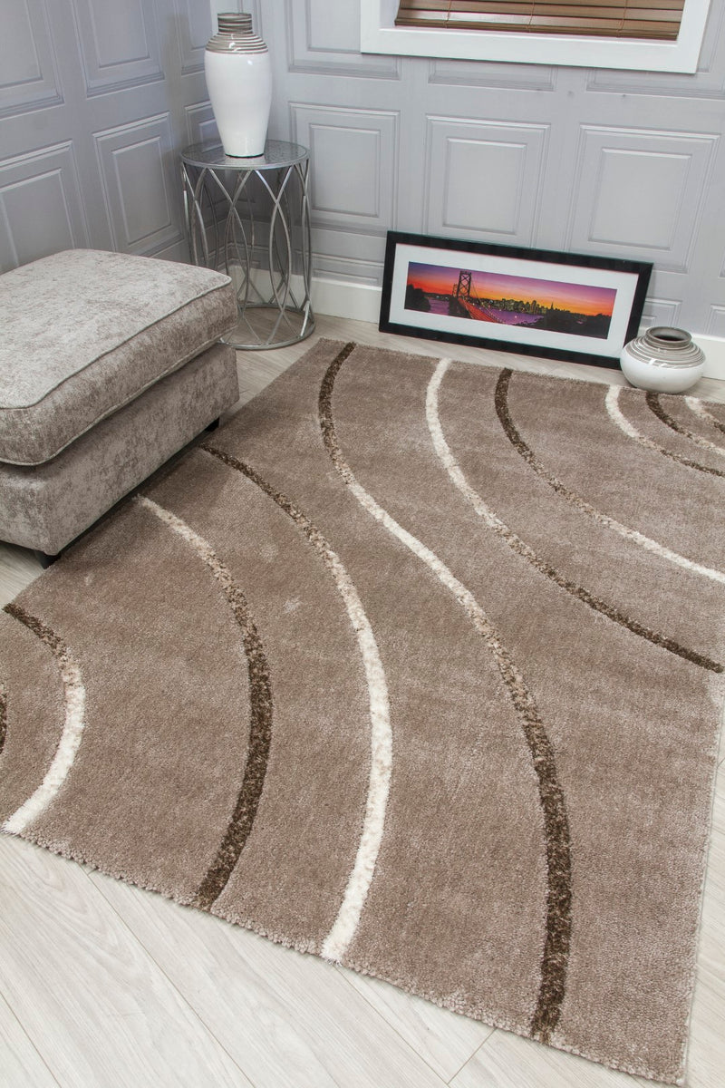Radiance Taupe Gorgeous modern taupe geometric rug.