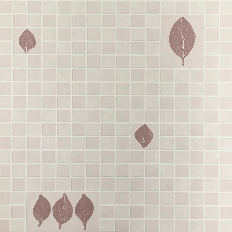 T3640881r Gorgeous soft pink tile effect with a beautiful leaf design.