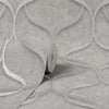 VHM9500616F Beautiful and elegant ribbon wave on a luxurious hessian background. Textured heavy weight vinyl in grey and silver.