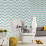 WM117745C A crisp modern look that instantly catches the eye. Following a popular Scandinavian geometric trend, this zig-zag chevron design creates a fresh and inviting vibe in any room.