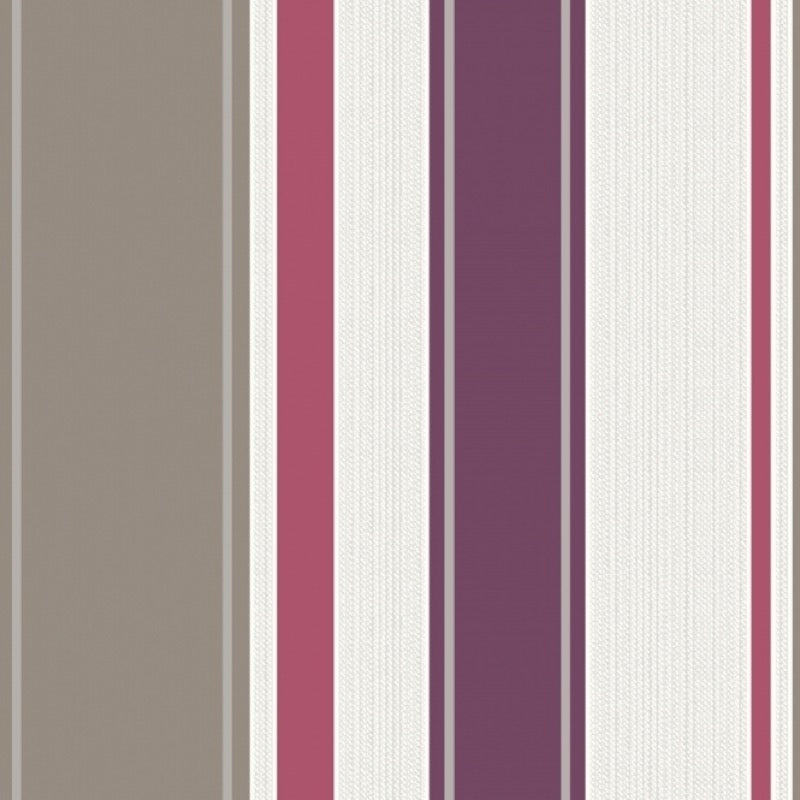 b7599621h Stunning textured stripe in plum, beige and white.
