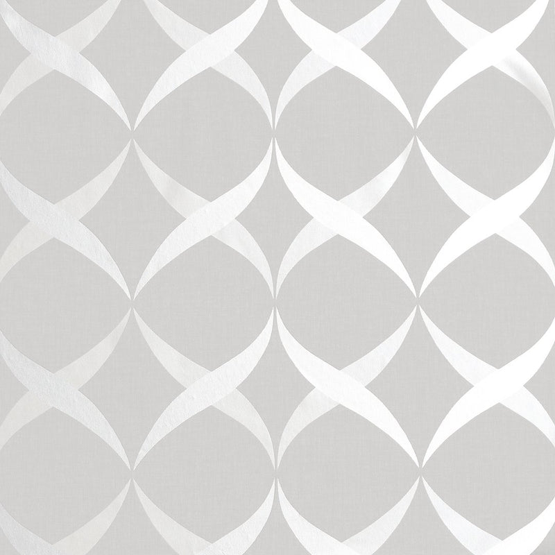 b91000501a Gorgeous geometric in silver grey on textured vinyl.