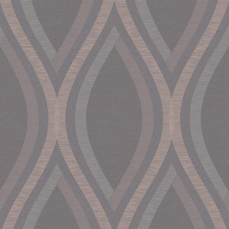 ba4466502g Fabulous geometric curve design in charcoal and rose gold.