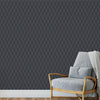 NVGR32277307di This stylish 3D stitched cube geometric in deep navy seamlessly blends cube designs in a geometric pattern, giving the refined look of 3D cubes. Paste the wall vinyl. Easy to hang!