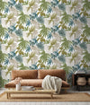 JF365502g Fresh and stylish jungle inspired wallpaper with a gorgeous leaf print.