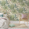 W5445547b Fabulous textured paradise leaf design in chic beach inspired colours.