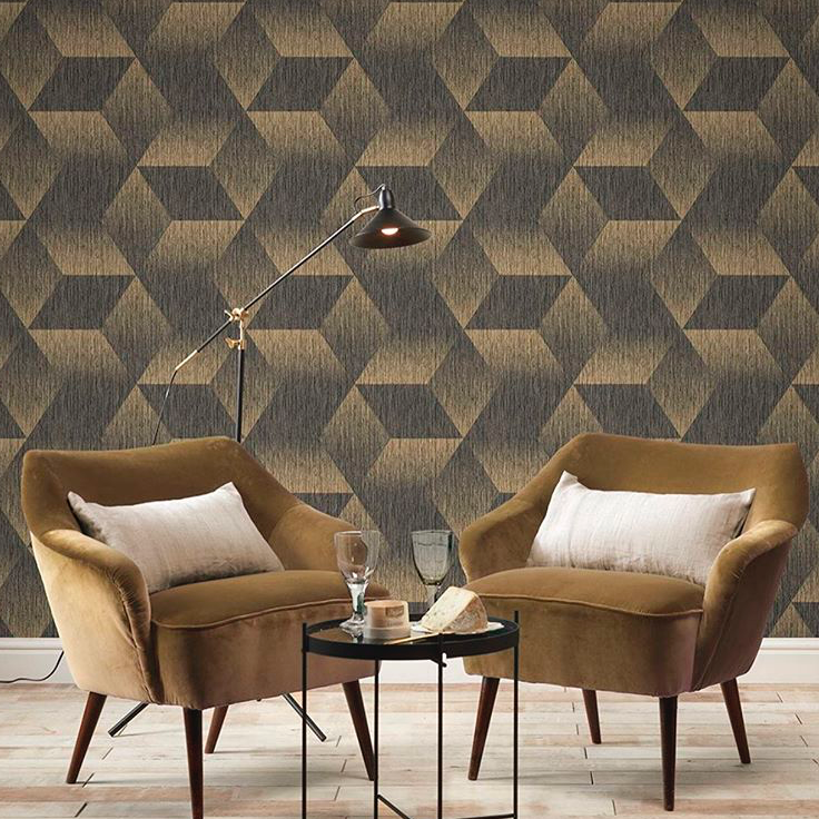 n31166020r Gorgeous modern geometric on heavy weight, paste the wall, vinyl.