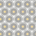 nfd2400509f Fabulous retro floral design in gorgeous grey and yellow. Paste the wall designer wallpaper.
