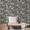 JF210003g Stunning leopard and palm tree design. Paste the wall vinyl.