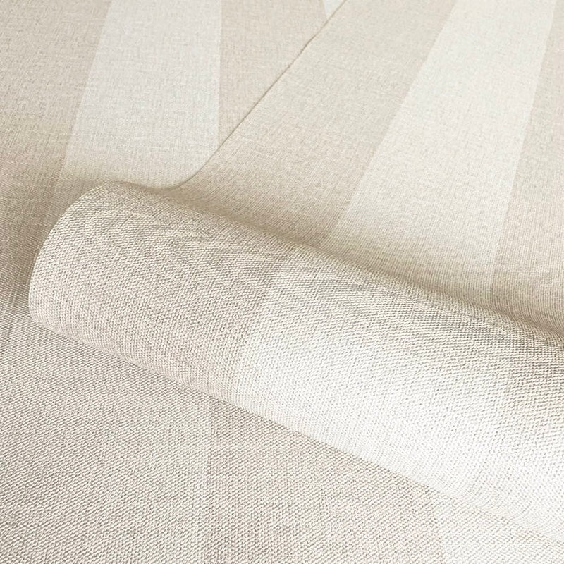 gb812219b Gorgeous textured wide two toned stripe in beige. Heavy weight Italian vinyl. Fully washable and durable.